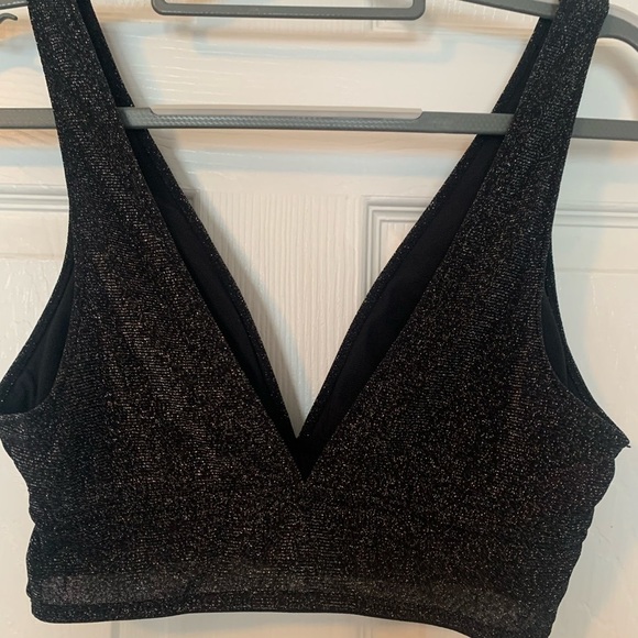 LaSenza - Black Sparkle - Bralette - V front and Back - Size Medium - Picture 2 of 4